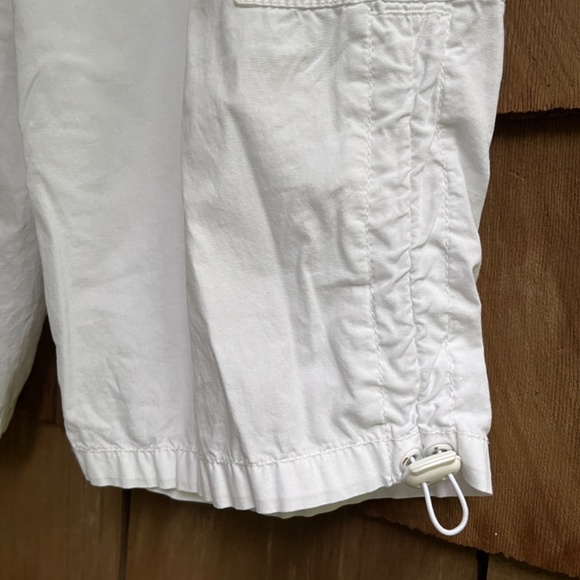 JNY JONES NEW YORK Sport Cargo Drawstring White Capri - Longer Shorts Cotton 6 - Picture 6 of 12
